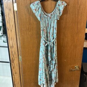 Xhilaration Off the Shoulder Floral Wrap Dress